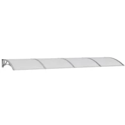 Hot Dørbaldakin i polycarbonat - Beskytter døren mod vejr | Størrelse: 350x100 cm | Farve: Grå Telte & Lysthuse