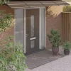 Clearance Dørbaldakin i polycarbonat - Vejrbestandig beskyttelse | Størrelse: 350x75 cm | Farve: Sort Telte & Lysthuse