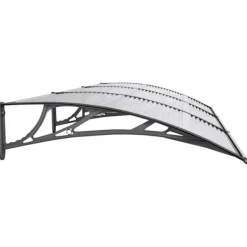 Buer, Spalier, Lysthuse Uden Tag^Dørbaldakin i polycarbonat - Vejrbestandig og robust konstruktion | Størrelse: 300x100 cm | Farve: Sort