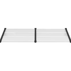 Discount Dørbaldakin til beskyttelse mod vejr - Polycarbonat, Sort & Transparent | Størrelse: 199x90 cm Buer, Spalier, Lysthuse Uden Tag