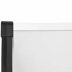 Discount Dørbaldakin til beskyttelse mod vejr - Polycarbonat, Sort & Transparent | Størrelse: 199x90 cm Buer, Spalier, Lysthuse Uden Tag