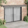 Skure, Garager & Carports^Dørbaldakin 400x100 cm - Polycarbonat | Farve: Sort | Størrelse: 400x100 cm