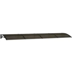 Skure, Garager & Carports^Dørbaldakin 400x100 cm - Polycarbonat | Farve: Sort | Størrelse: 400x100 cm