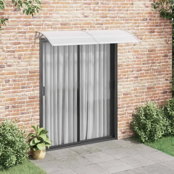 Buer, Spalier, Lysthuse Uden Tag^Dørbaldakin 200x75 cm - Vejrbestandig og holdbar | Farve: Grå/Transparent | Størrelse: 200x75 cm