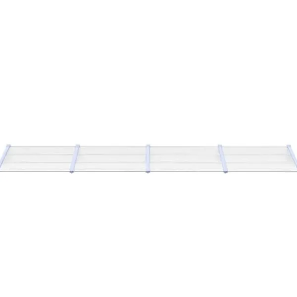 New Dørbaldakin 396x90 cm i polycarbonat | Farve: Grå/Transparent | Størrelse: 396x90 cm Skure, Garager & Carports