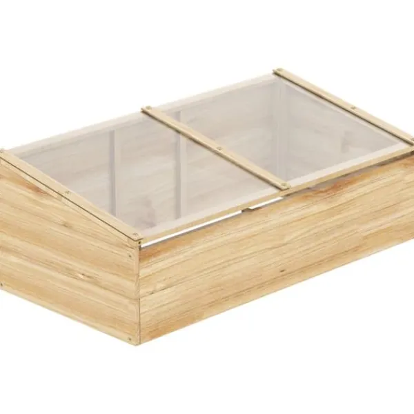 Discount Drivbænk i gran 100x50x35 cm, PC-plade, natur – drivhus/plantelåda Plantningsbænke
