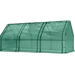 Clearance DRIVHUS 240*90*90 CM, PE-FOLIE 135G, METALKONSTRUKTION - T N15-912 Drivhus