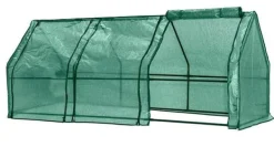 Clearance DRIVHUS 240*90*90 CM, PE-FOLIE 135G, METALKONSTRUKTION - T N15-912 Drivhus