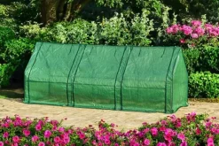 Clearance DRIVHUS 240*90*90 CM, PE-FOLIE 135G, METALKONSTRUKTION - T N15-912 Drivhus