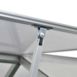 Drivhus^Drivhus 3,46 m² - Forstærket aluminium med polykarbonat | Farve: Aluminium | Størrelse: 3,46 m²
