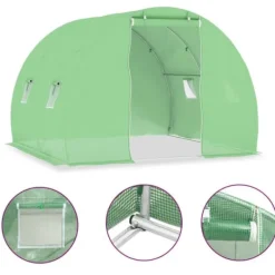 Drivhus^Drivhus 6 m² - Plantehus i PE-netstof | Størrelse: 3x2x2 m