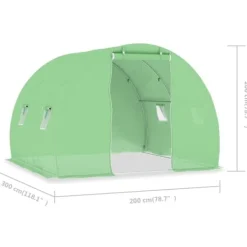 Drivhus^Drivhus 6 m² - Plantehus i PE-netstof | Størrelse: 3x2x2 m