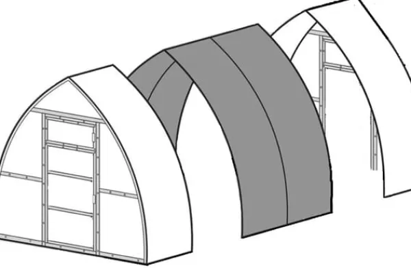 Baumera Drivhus^Drivhus "Arrow" 3x8m med 4mm polycarbonat
