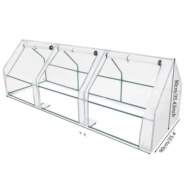 Hot Drivhus, Holdbar Jernramme, Rullevinduesdesign,HVID Drivhus