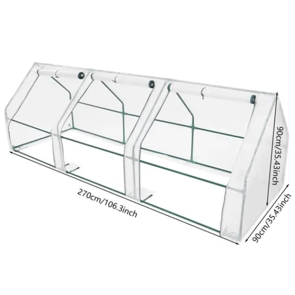 Hot Drivhus, Holdbar Jernramme, Rullevinduesdesign,HVID Drivhus