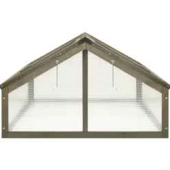 Drivhus^Drivhus i fyrretræ - Beskyt plantekryddere og blomster | Størrelse: 114x80x50 cm | Farve: Grå