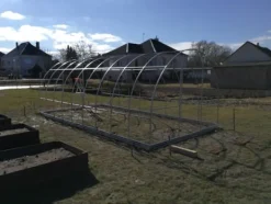 New Drivhus KLASIKA RØR 3x12m (36m2) med fundamenter og 6mm polycarbonatbelægning Drivhus