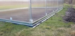 Discount Drivhus KLASIKA RØR 3x8m (24m2) med fundamenter og 4mm polycarbonatbelægning Drivhus