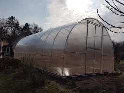 Online Drivhus KLASIKA RØR 3x12m (36m2) med fundamenter og 4mm polycarbonatbelægning Drivhus