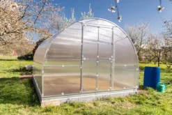 Online Drivhus KLASIKA RØR 3x12m (36m2) med fundamenter og 4mm polycarbonatbelægning Drivhus