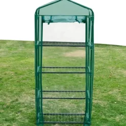 Outlet Drivhus med 4 hylder - Stærk og UV-modstandsdygtig | Størrelse: 69x32x160 cm Drivhus