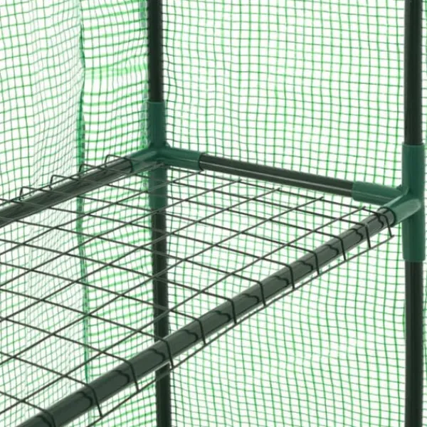 Drivhus^Drivhus med 12 hylder 143 x 214 x 196 cm stål - Drivhus - Drivhuse - Home & Living