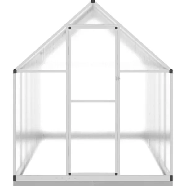 Drivhus^Drivhus med aluminium fundamentramme - 334x169x202 cm | Farve: Sølv