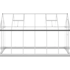 Drivhus^Drivhus med aluminium fundamentramme - 334x169x202 cm | Farve: Sølv