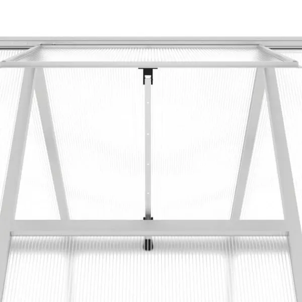 Drivhus^Drivhus med aluminium fundamentramme - 334x169x202 cm | Farve: Sølv