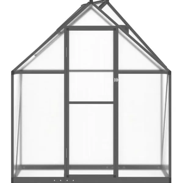 Drivhus^Drivhus med aluminiumramme - Vejrbestandig, UV-resistent | Størrelse: 169x58x195 cm | Farve: Antracitgrå
