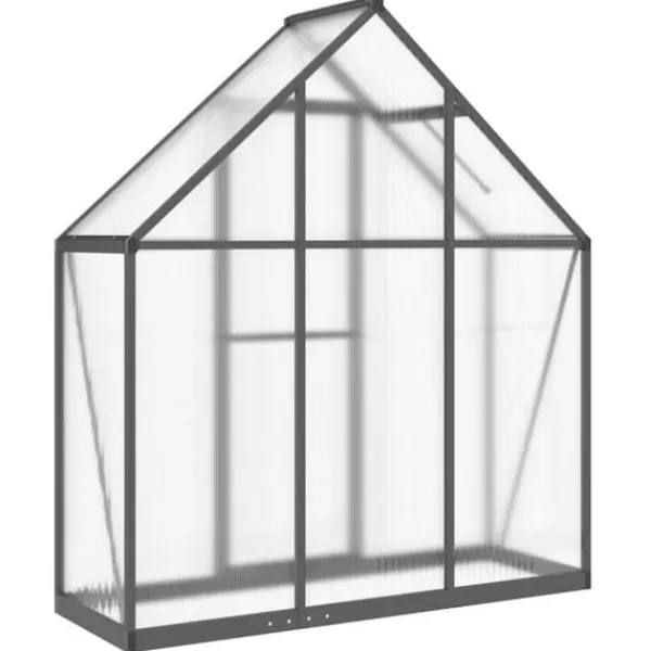 Drivhus^Drivhus med aluminiumramme - Vejrbestandig, UV-resistent | Størrelse: 169x58x195 cm | Farve: Antracitgrå