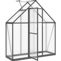Drivhus^Drivhus med aluminiumramme - Vejrbestandig, UV-resistent | Størrelse: 169x58x195 cm | Farve: Antracitgrå