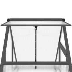 Drivhus^Drivhus med aluminiumramme - Vejrbestandig, UV-resistent | Størrelse: 169x58x195 cm | Farve: Antracitgrå