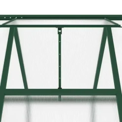 Drivhus^Drivhus med aluminiumstel og fundamentramme | Størrelse: 169x169x202 cm | Farve: Grøn
