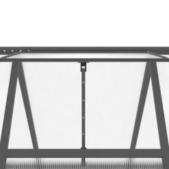 Outlet Drivhus med fundamentramme - Aluminium antracitgrå | 169x169x195 cm Drivhus