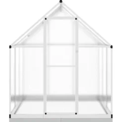 Drivhus^Drivhus med fundamentramme i aluminium - 169x169x202 cm | Farve: Sølv