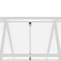 Drivhus^Drivhus med fundamentramme i aluminium - 169x169x202 cm | Farve: Sølv