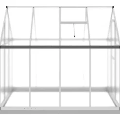 Drivhus^Drivhus med fundamentramme - Aluminium sølvfarvet | Størrelse: 224x169x202 cm