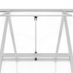 Drivhus^Drivhus med fundamentramme - Aluminium sølvfarvet | Størrelse: 224x169x202 cm