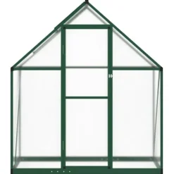 Outlet Drivhus med fundamentramme - Aluminium | Størrelse: 169x58x195 cm | Farve: Grøn Drivhus