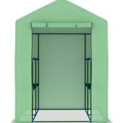 Best Drivhus med hylder 143x143x195 cm stål - Drivhus - Drivhuse - Home & Living Drivhus