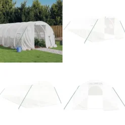 Discount Drivhus med stålstel 30 m² 10x3x2 m hvid - Drivhus - Drivhuse - Home & Living Drivhus