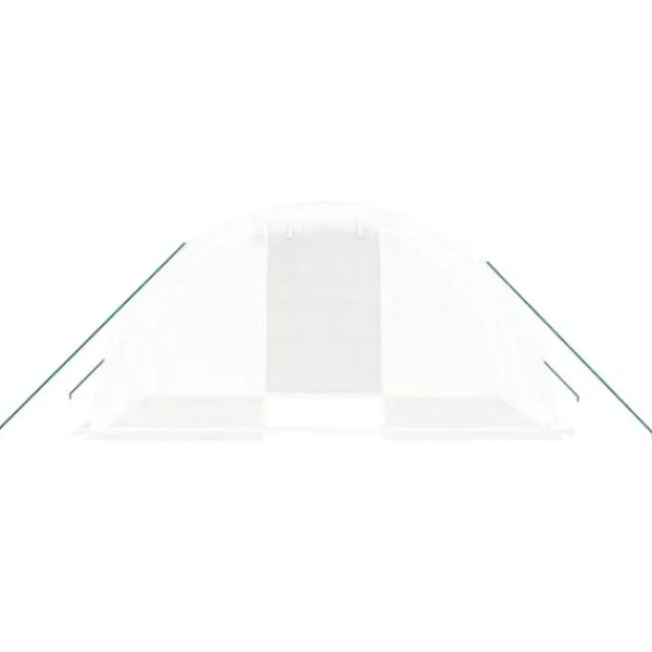 Hot Drivhus med stålstel 8 m² 4x2x2 m hvid - Drivhus - Drivhuse - Home & Living Drivhus