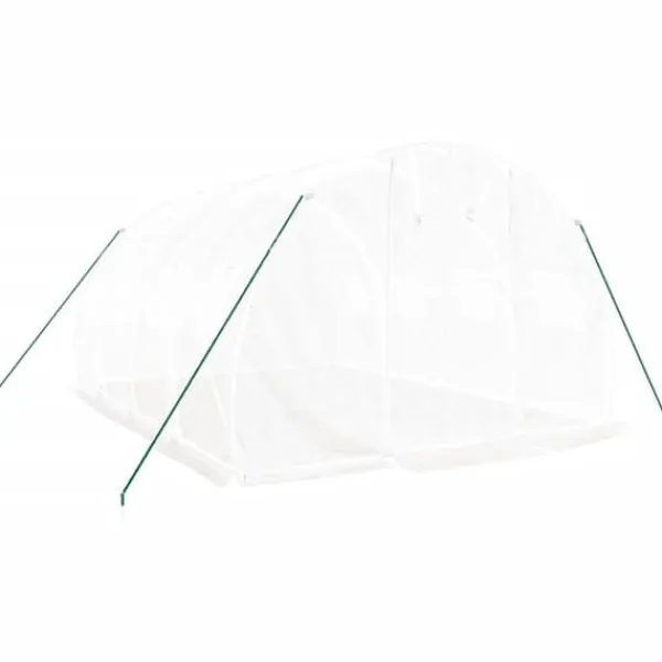 Drivhus^Drivhus med stålstel 12 m² 4x3x2 m hvid - Drivhus - Drivhuse - Home & Living