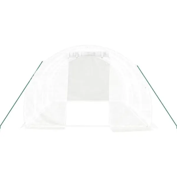 Drivhus^Drivhus med stålstel 12 m² 4x3x2 m hvid - Drivhus - Drivhuse - Home & Living