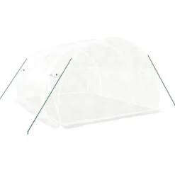 Drivhus^Drivhus med stålstel 12 m² 4x3x2 m hvid - Drivhus - Drivhuse - Home & Living