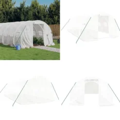 Best Drivhus med stålstel 18 m² 6x3x2 m hvid - Drivhus - Drivhuse - Home & Living Drivhus