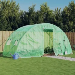 Drivhus^Drivhus med stålstel 10 m² 5x2x2,3 m grøn - Drivhus - Drivhuse - Home & Living