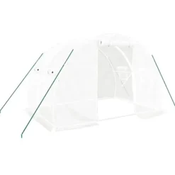 Discount Drivhus med stålstel 6 m² 3x2x2 m hvid - Drivhus - Drivhuse - Home & Living Drivhus