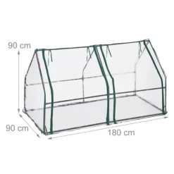 New Drivhus til forkultivering, 90x180x90 cm, Transparent Drivhus